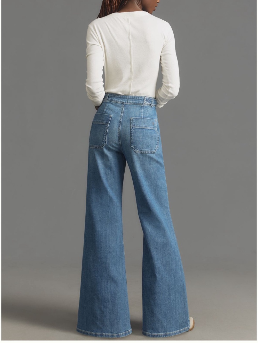 NWOT Anthropologie Pilcro Tower Flare Mid Rise Jean - Picture 2 of 8